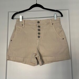 Banana Republic Cream Denim Shorts